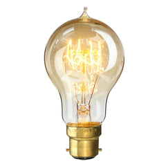 AC220V 60W Teardrops Shape Amber Shell Retro Incandescent Light Bulb for Home