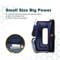 Multi-Function Scraping Massager with Heating, EMS, and Red Light Therapy - Black/Blue, 3 Gears, Type-C Charging