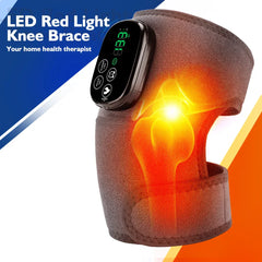 Heating Knee Brace with USB Charging, 6 Heat Levels, 4 Timer Settings, Includes 2 Straps for Joint Support
