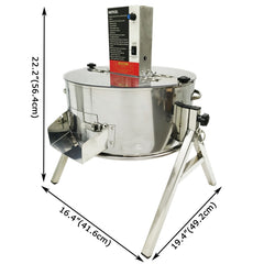 Greenzech 16" Electric & Manual Bud Leaf Trimmer, 52W Stainless Steel Bowl Trimmer for Hydroponics, Herbs & Flowers