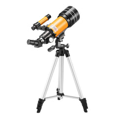 15X-150X 70mm Large Aperture Astronomic Refracting Monocular Telescope with Tripod Eyepiece Dust Cover Teleconverter Finder Scope for Star Gazing Bird Watching