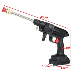 24V Cordless High Pressure Washer Car Washing Machine Water Spray Cleaning Guns w/ 1/2 Battery