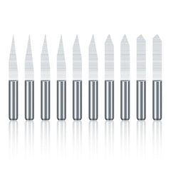 10Pcs 3.175mm Shank V-shaped CNC Milling Cutter 20/30/45/60/90 Angle Engraving Bit Planer Drill