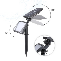 Solar Powered Lawn Lamp Outdoor Wall Light 3W 48LEDs 350LM