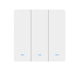 WiFi 3Gang Push Button Wall Light Switch EU AC 100V-240V Smart Switch Compatible with Control Alexa Google Home