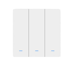 WiFi 3Gang Push Button Wall Light Switch EU AC 100V-240V Smart Switch Compatible with Control Alexa Google Home
