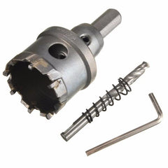 25mm - 45mm Carbide Tip Metal Cutter Hole Saw with Wrench/ Twist Drill Bit