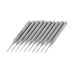 10pcs 0.8mm Tungsten Steel Milling Cutter Bits 3.175mm Shank End Mills