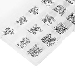 M3/M4/M5 300Pcs Allen Hex Socket Set Grub Screw Cup Point 3-10mm Assortment Kit
