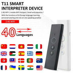 40 Languages Digital Translator Intelligent AI Translator Foreign Language Learning Machine For Travel Business Support WIFI