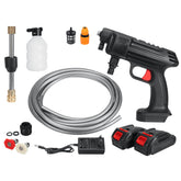 24V Cordless High Pressure Washer Car Washing Machine Water Spray Cleaning Guns w/ 1/2 Battery