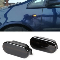 Dynamic LED Side Indicator Black Smoke Turn Signal Replcement for FORD/SEAT/SKODA/VW/LUXFACTORY