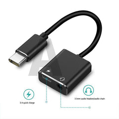 Audio Sound Card Type-C to 3.5mm Audio Digital Sound Card with Pd Interface Fast Charging Port for Computer and Phone