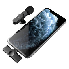 Mini Type-C Lightnings Plug Play Lapel Microphone Wireless Lavalier Mic for Live Stream Vloggers Interview Auto-syncs Clip-on