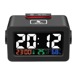 Brother Double Knob Simplified Alarm Clock Touch Adjust Backlight with Temperature Hu