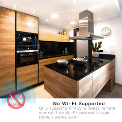 Wireless Switch No Battery Remote Control Wall Light Switch Self Powered No Wiring Needed Wall Panel Transmitter