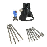 Drill Carving Locator 4pcs 3mm Twist Drills and 6pcs Wood Milling Burrs For Rotary Tools