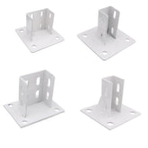 Aluminum Extrusions Square Foot Connector Cup Ground Fence Guardrail Base Accessories