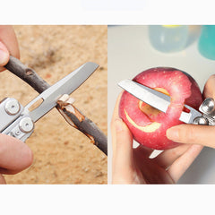 Folding Blade Knife Outdoor Tools Hand Set 16 IN 1 Multi-Tool Pliers Screwdrivers Can Opener Camping