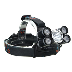 2500LM T6+4xXPE Headlamp 4 Modes 90 Adjustable Waterproof Work Light