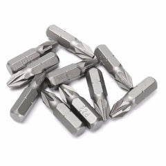 10pcs PZ2 25mm Drive Screwdriver Bits Hex Magnetic Power Tool