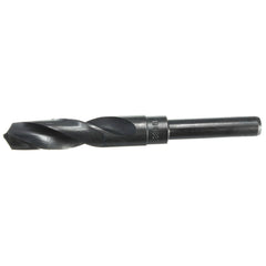 High Speed Steel Black Oxide Reduced Twist Drill Bit with 1/2 inch Shank