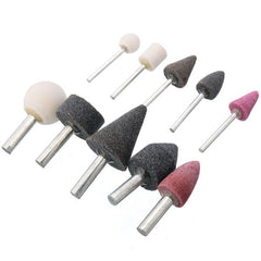 10pcs 1/4 Inch 1/8 Inch Mounted Stones Grinding Abrasive Stone Assortment for Dremel