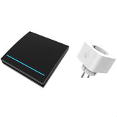 2 in 1 433Mhz Smart EU Plug Wall Switch AC 85-240V Smart Wall Smart Switch APP Vioce Control Work With Amazon Alexa The Google Assistant
