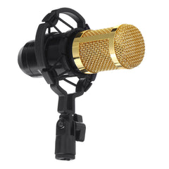 Basic Condenser Microphone BM-800 Cardioid Studio Recording Microphone with Shock Mount XLR Cable