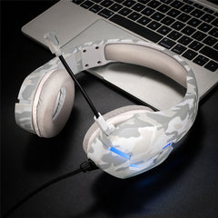 Game Headset 3.5mm+USB 40mm Drive Wired Stereo RGB Gaming Headphone with Mic LED Light for Computer PC Gamer