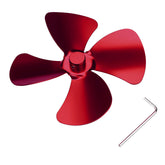 8.8inch 4 Blades Fireplace Fan Wood Burner Stove Thermal Heat Power Fan