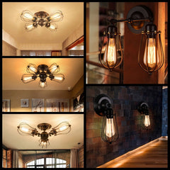 Wall Light Fixture Lamp Sconce Hallway E27 Vintage Home Coffice