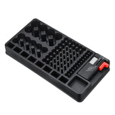 Battery Organizer Case Battery Storage Organizer Holder with Tester Battery Capacity Tester Caddy Rack Case Box