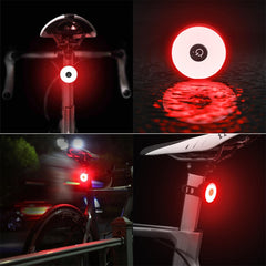 LED Cycling Rear Warning Light 5 Modes USB Rechargeable Waterproof Bike Tail Light