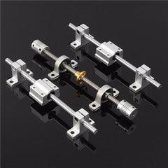 15pcs 200mm Optical Axis Guide Bearing Housings Aluminum Rail Shaft Support Screws Set CNC Parts