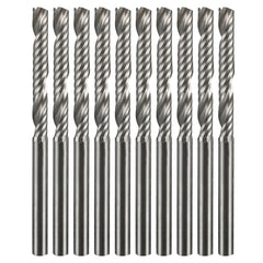 10pcs 1/8 Inch Shank End Mill Cutter 1 Flute Carbide Spiral Milling Cutter