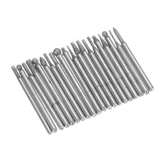 20pcs 3mm Shank Diamond Burrs Set Abrasive Polishing Grinding Head for Dremel Rotary Tool