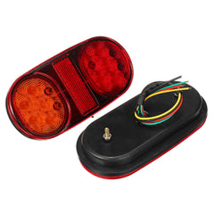 2PCS 12-24V 28LED Rear Tail Stop Brake Light Indicator For Boat Trailer Caravan Van