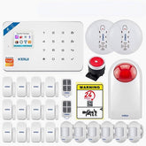 Smart WIFI GSM Security Alarm System Burglar Motion Detector Smoke Door Window Sensor Works with Alexa Home