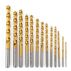 13Pcs Titanium Coated M42 Twist Drill Bit 8% High Cobalt HSS Drill Bit Set Industrial Grade 1.5-6.5mm for Stainless Steel Metal Wood
