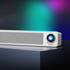 Bluetooth 5.0 Speaker Desktop Sound Bar Hard Solution DSP Double Horn Speaker USB Power Supply