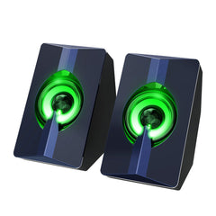 Colorful Luminous Speaker 4D Surround Sound Wired Computer Speaker Gaming Loudspeaker for Computers / Smart Phones / Tablets