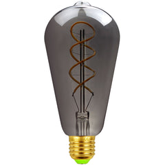 2700K 4W Dimmable LED Incandescent Light Bulb Retro Smoky Gray Glass Edison Bulb Filament Lamp