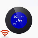 Smart WIFI Gas Detector LCD Displays Smoke Combustible Gas Sensor Alarm Compatible with Alexa and Google Home APP Alarm Home Security Accessories
