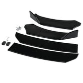 4PCS Black Front Lip Chin Bumper Spoilers Body Kits New For Car Universal