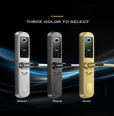 Fingerprint Smart Lock Stainless Steel Fingerprint Password Card Key Unlock Door Lock for Wooden Glass Aluminum Alloy Door