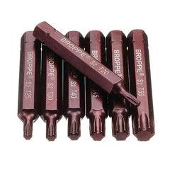 7pcs T20-55 75mm Magnetic Torx Screwdriver Bit 10mm Hex Shank for Impact Screwdriver