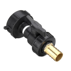 3/4'' Tank Drain Adapter Pagoda Outlet Tap Water Connector Replacement PP Ball Valve Fitting Parts for Home Garden