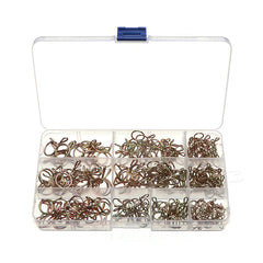 250Pcs Fuel Line Silicone Vacuum Hose Clamps Tubing Spring Clips Clamps Tube Clamps Fastener Assortment Kit