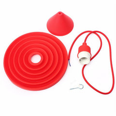 Folding Lampshade Colorful Silicone E27 Lamp Holder Pendant Lights DIY Ceiling Light Home Decor